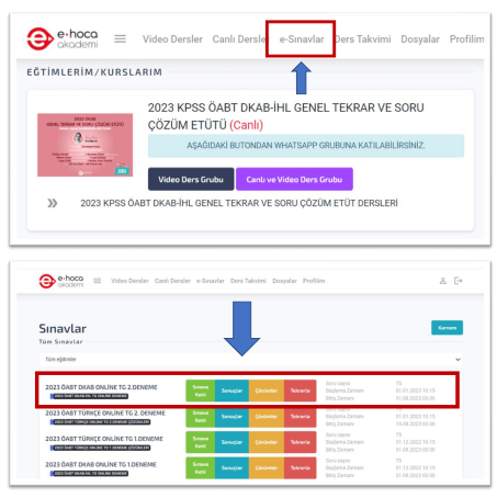 TG ONLİNE DENEMELERİ sınavlarına nasıl katılabilirim, tekrar çözmek istersem çözebilir miyim?