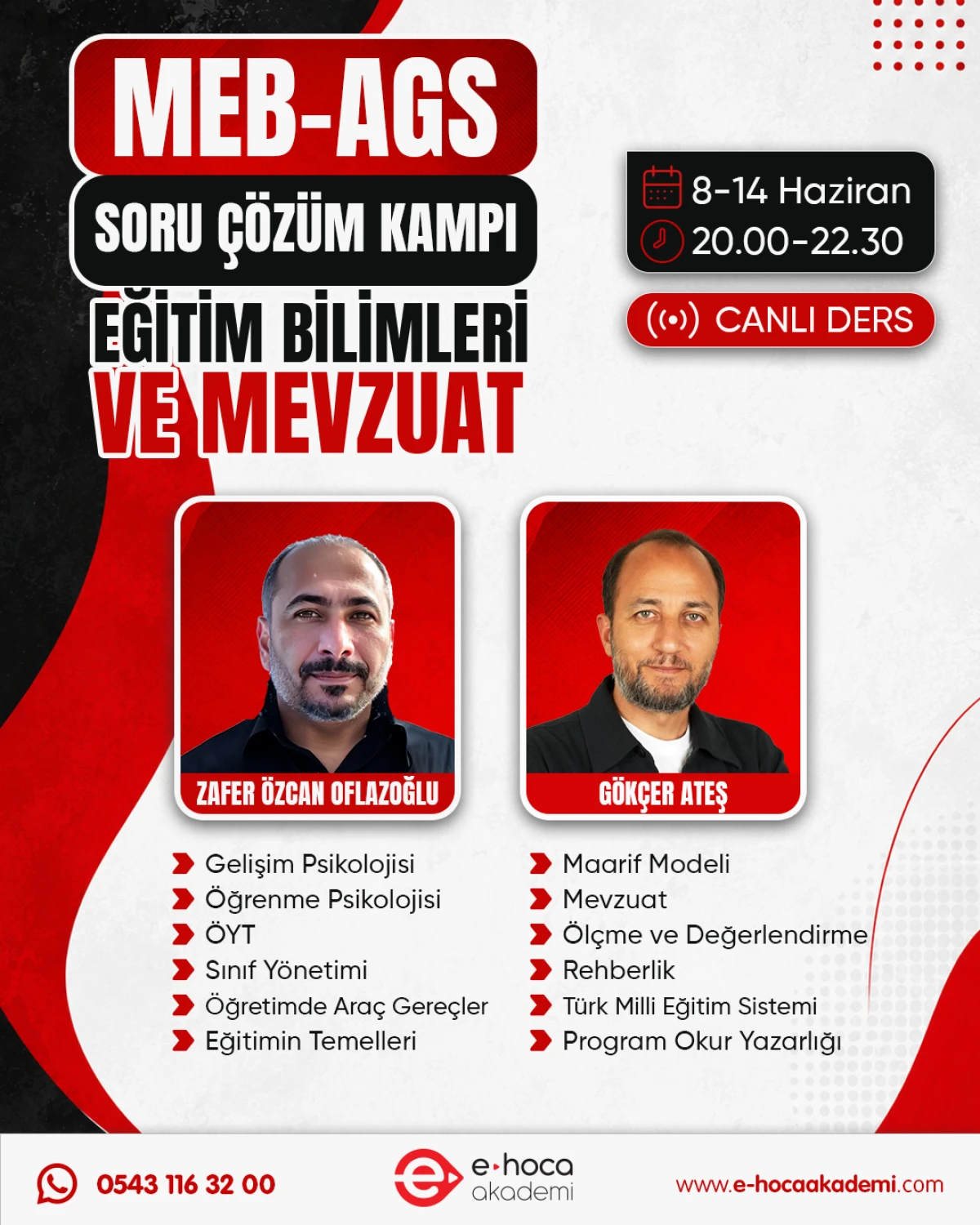 2026 MEB AGS EĞİTİM BİLİMLERİ & MEVZUAT SORU ÇÖZÜM KAMPI