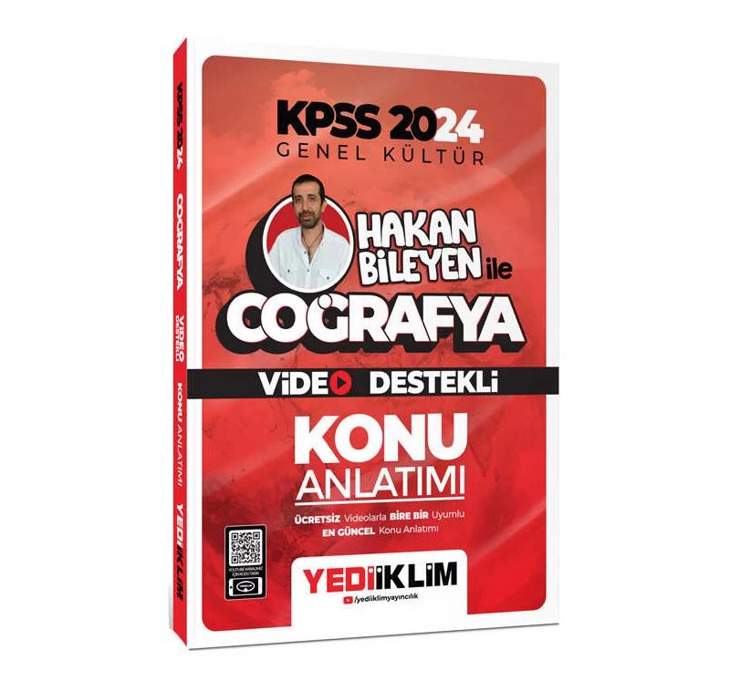 2024 KPSS Hakan Bileyen ile Coğrafya Video Destekli Konu Anlatımı - ÜCRETSİZ KARGO -