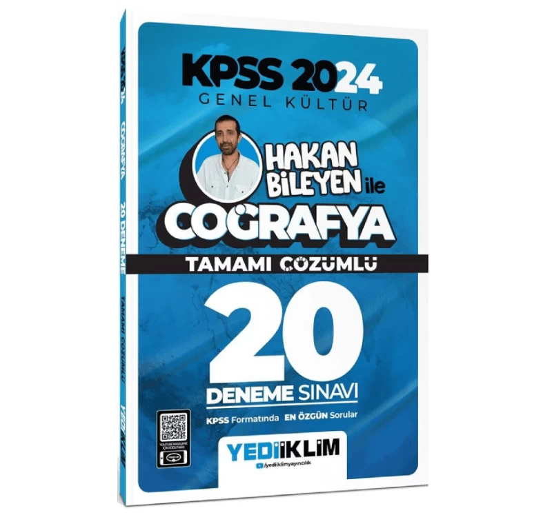 2024 KPSS GENEL KÜLTÜR HAKAN BİLEYEN İLE COĞRAFYA TAMAMI ÇÖZÜMLÜ 20 DENEME - ÜCRETSİZ KARGO -